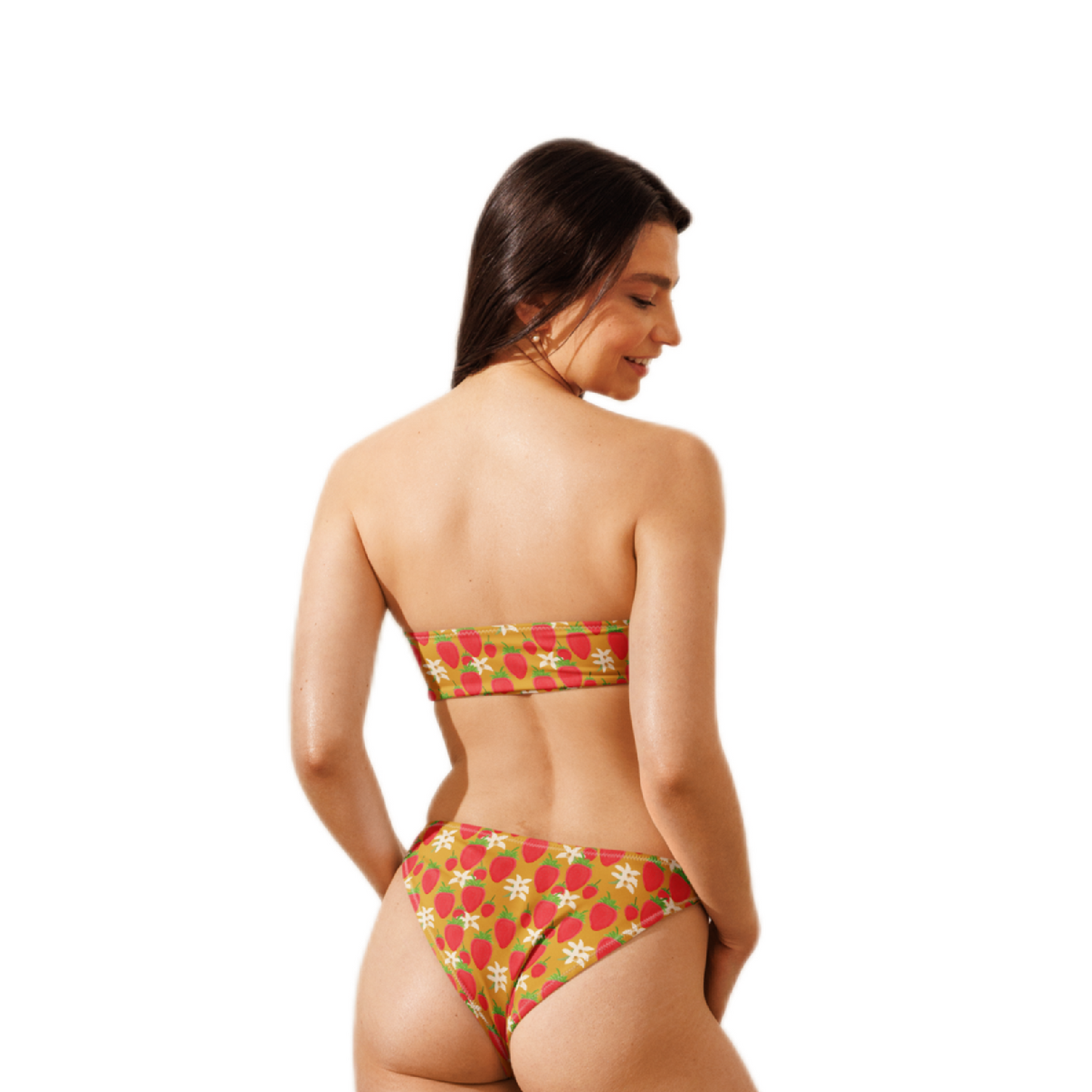 Strawberry Orchid Bandeau Bikini