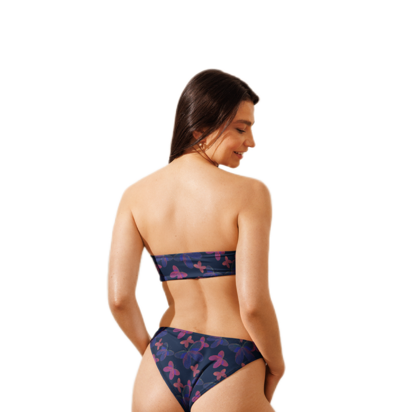 Butterfly Bandeau Bikini Navy