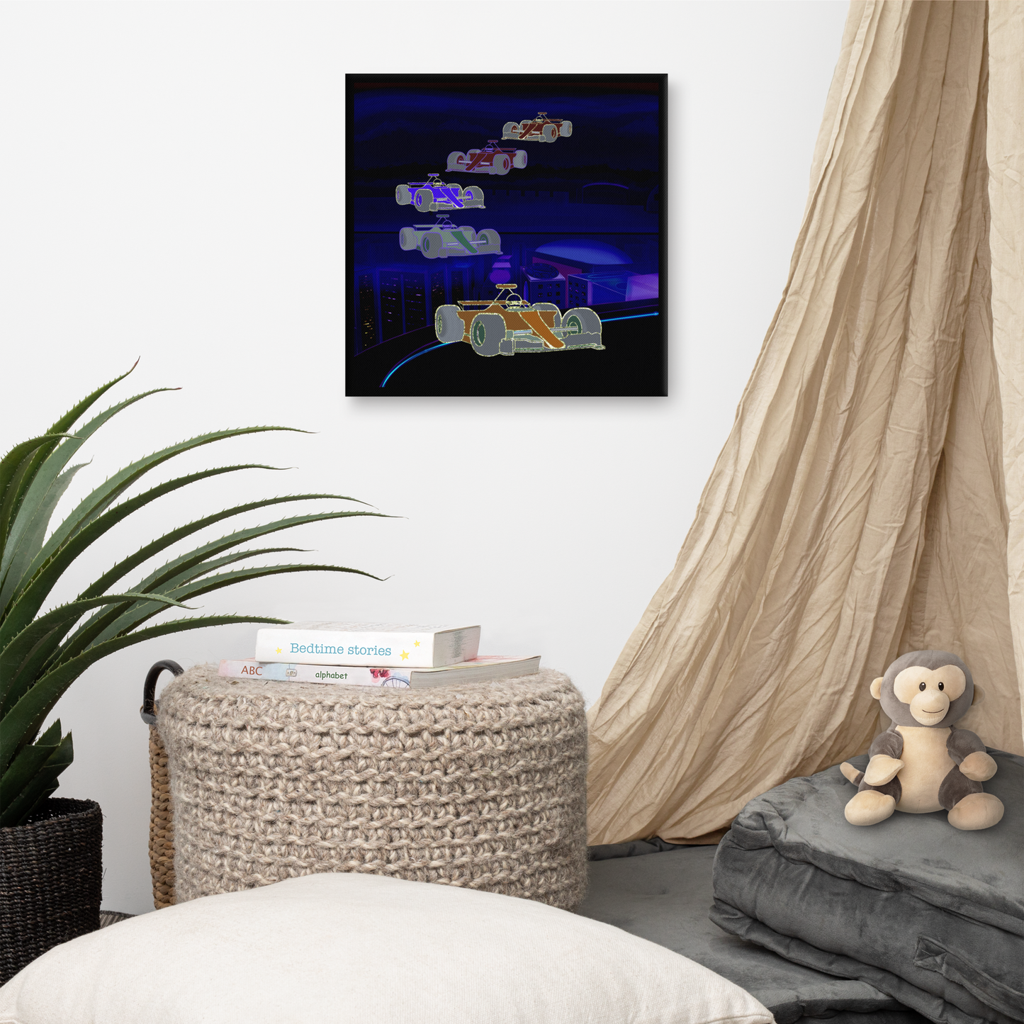 Wall Art Futuristic Motorsport Painting