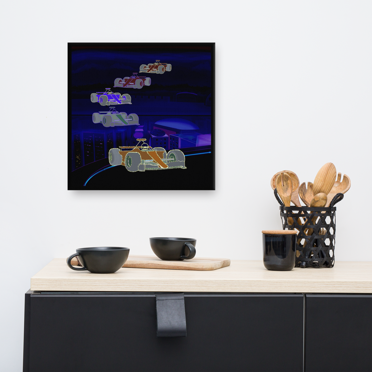 Wall Art Futuristic Motorsport Painting