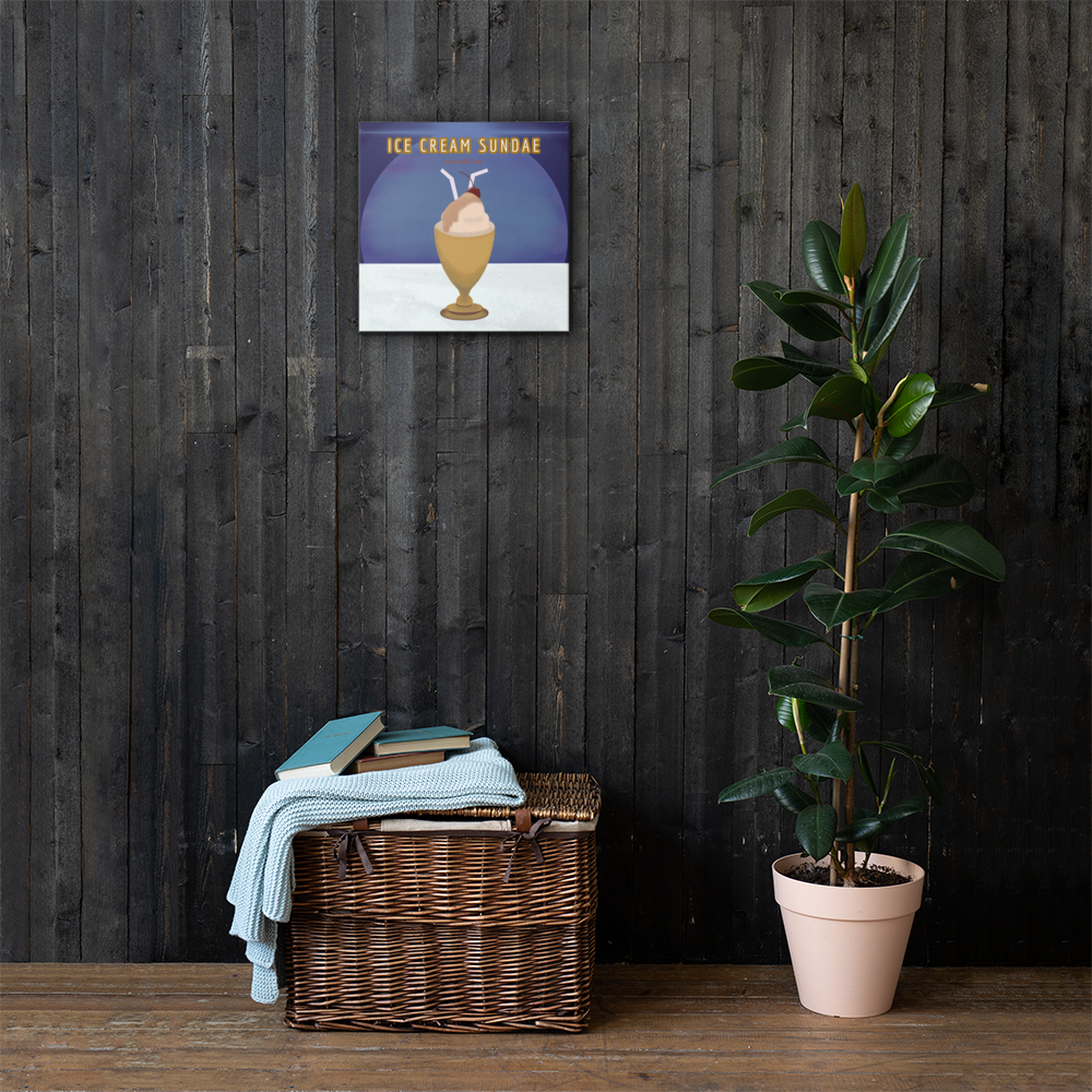 Wall Art Ice Cream Sundae Painting