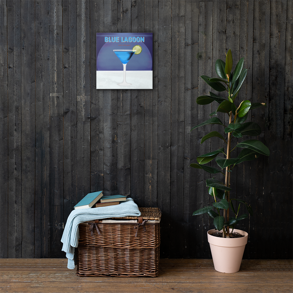 Wall Art Blue Lagoon Cocktail Painting
