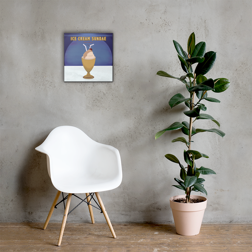 Wall Art Ice Cream Sundae Painting
