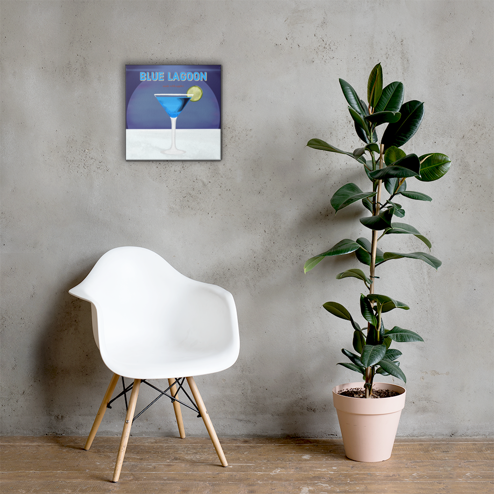 Wall Art Blue Lagoon Cocktail Painting