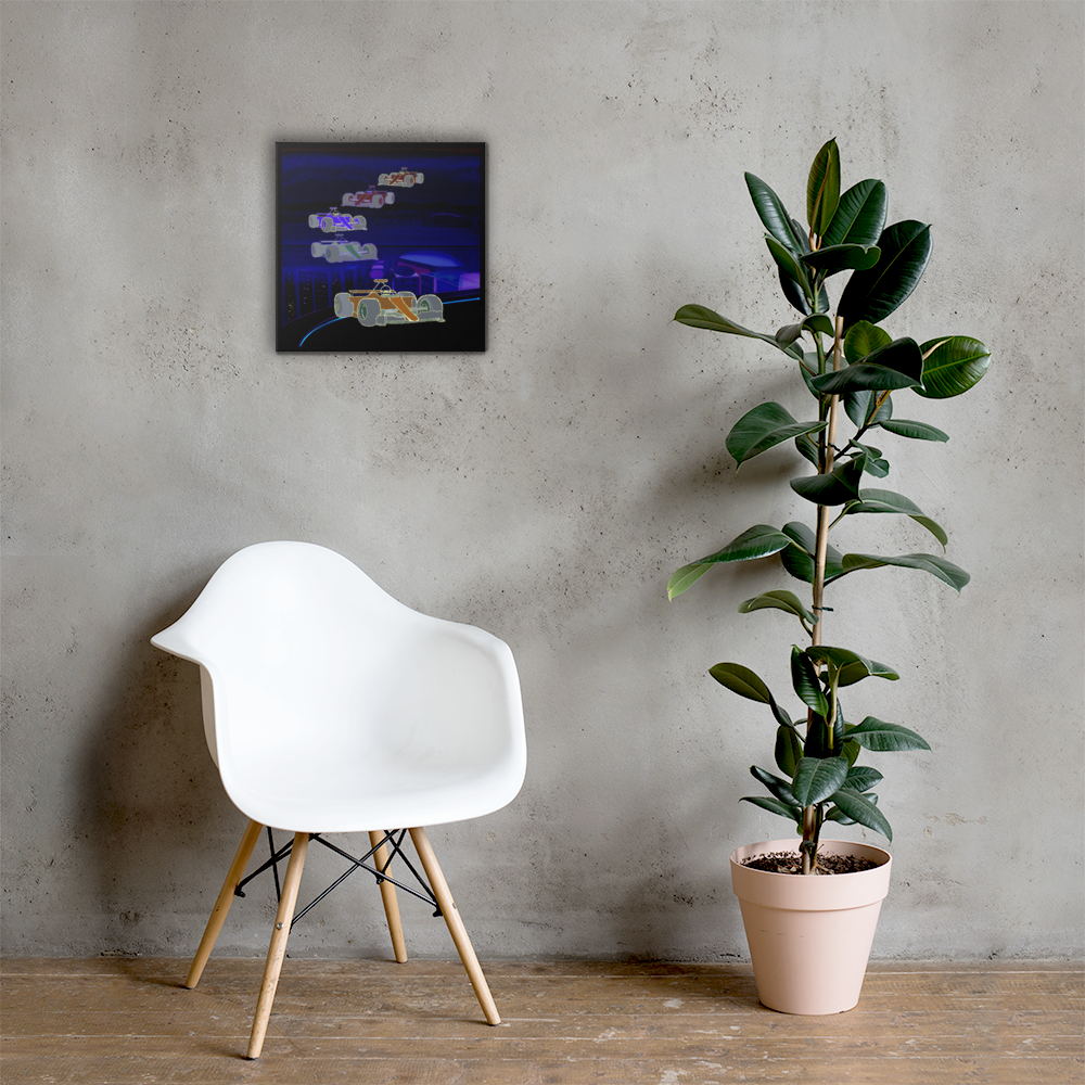 Wall Art Futuristic Motorsport Painting