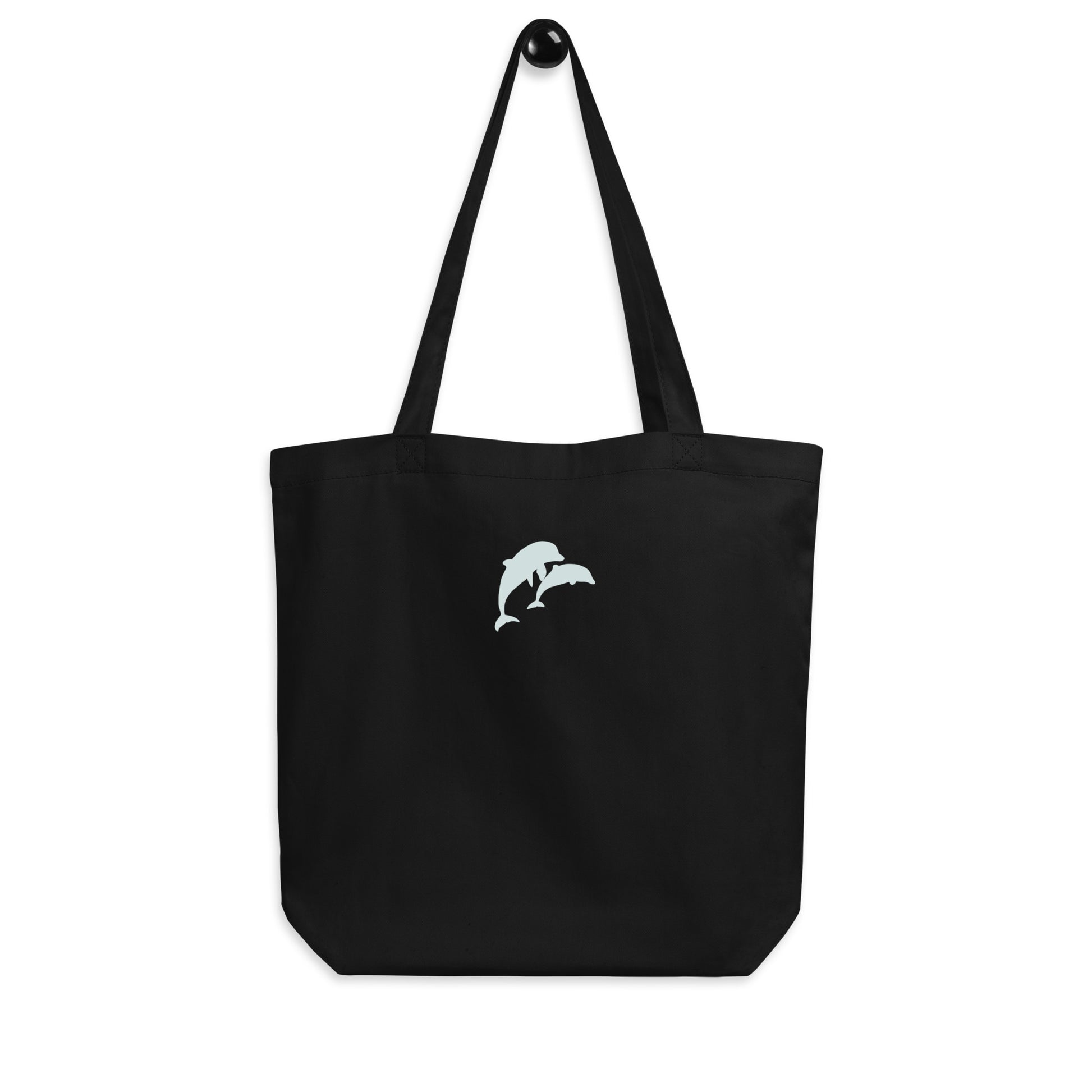 dolphins eco tote bag in black