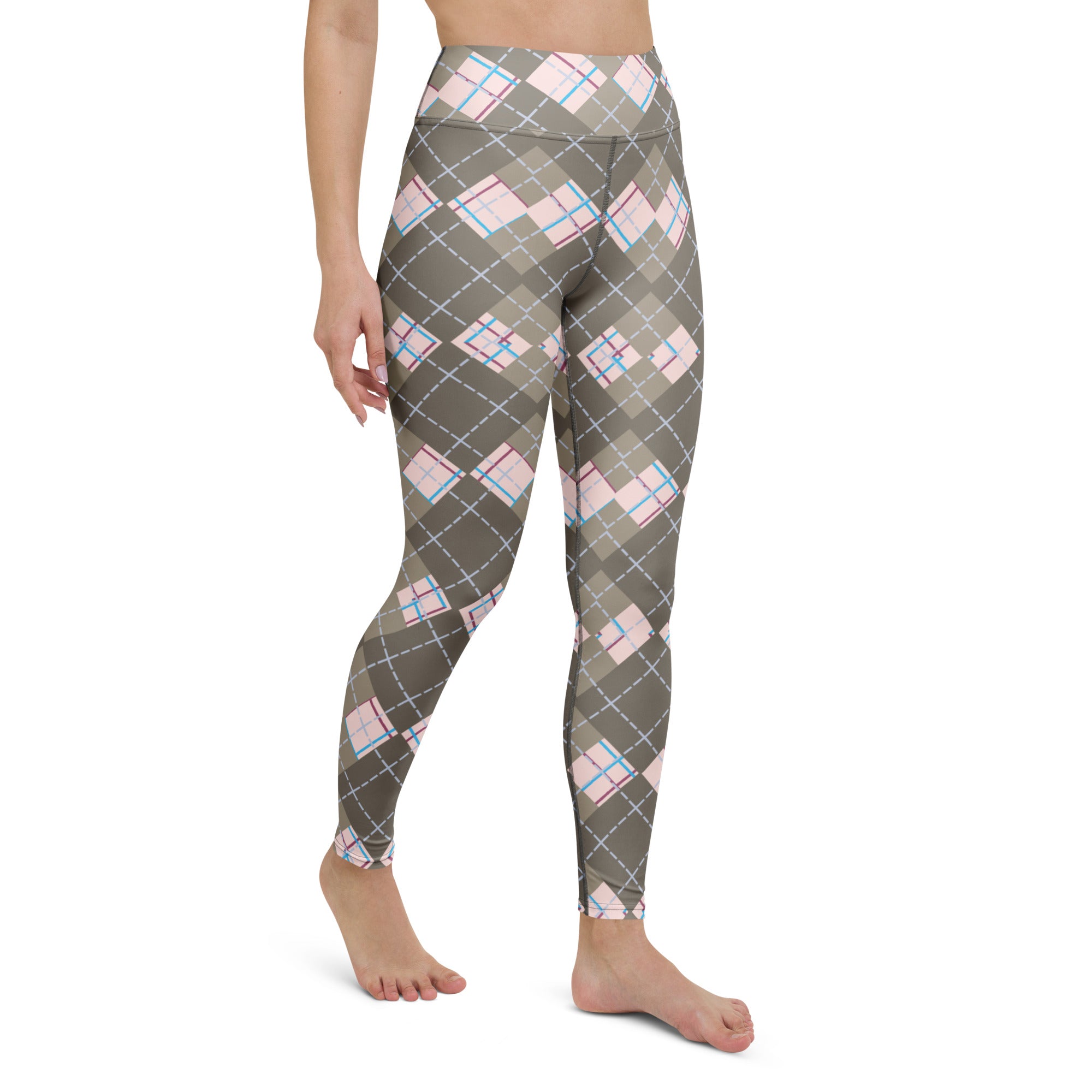 Parent Pants (Argyle) leggings お揃いセット出品 Yoga Activewear Leggings Argyle Beige – Dolphins Wave Cove